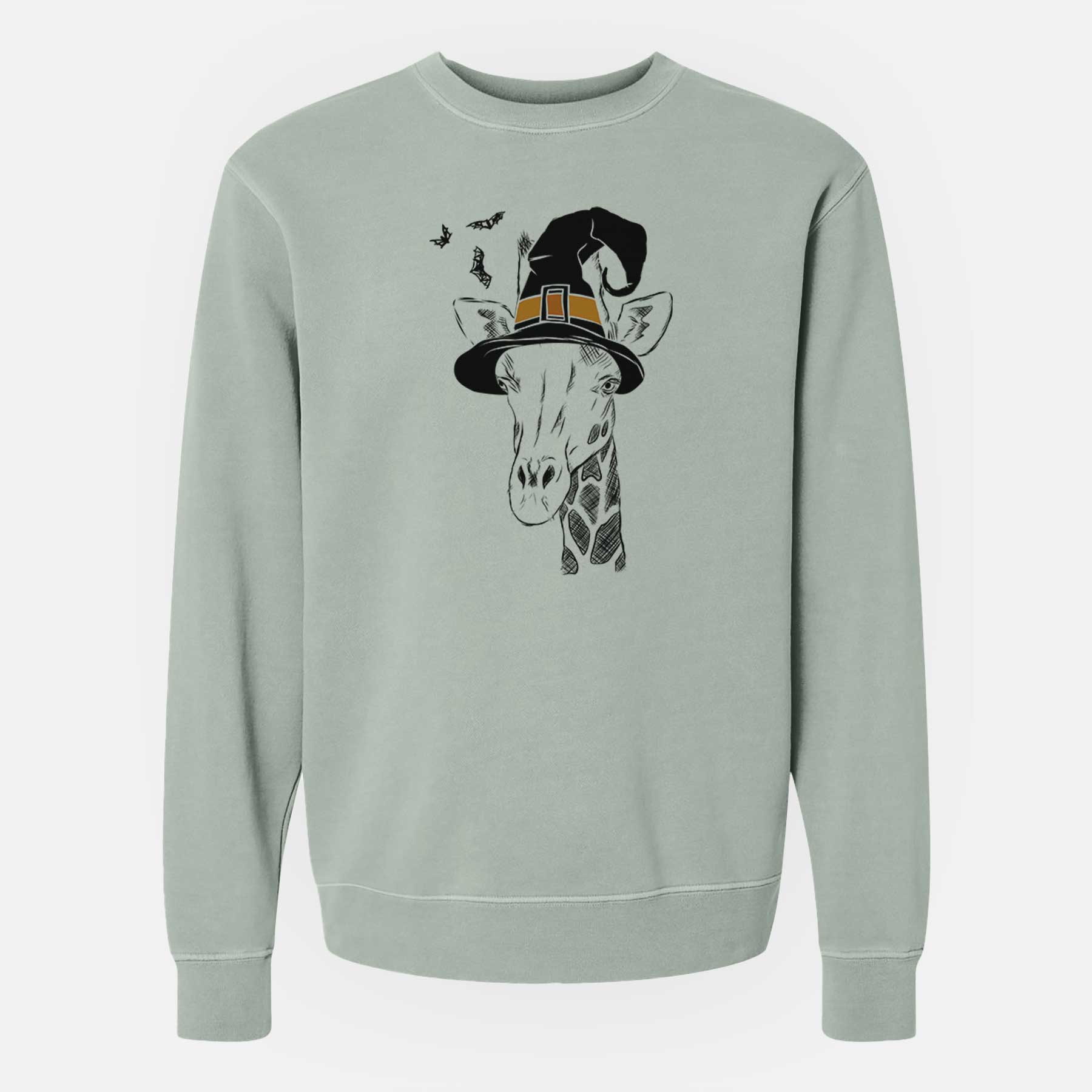 Witch Geoffrey the Giraffe - Unisex Pigment Dyed Crew Sweatshirt