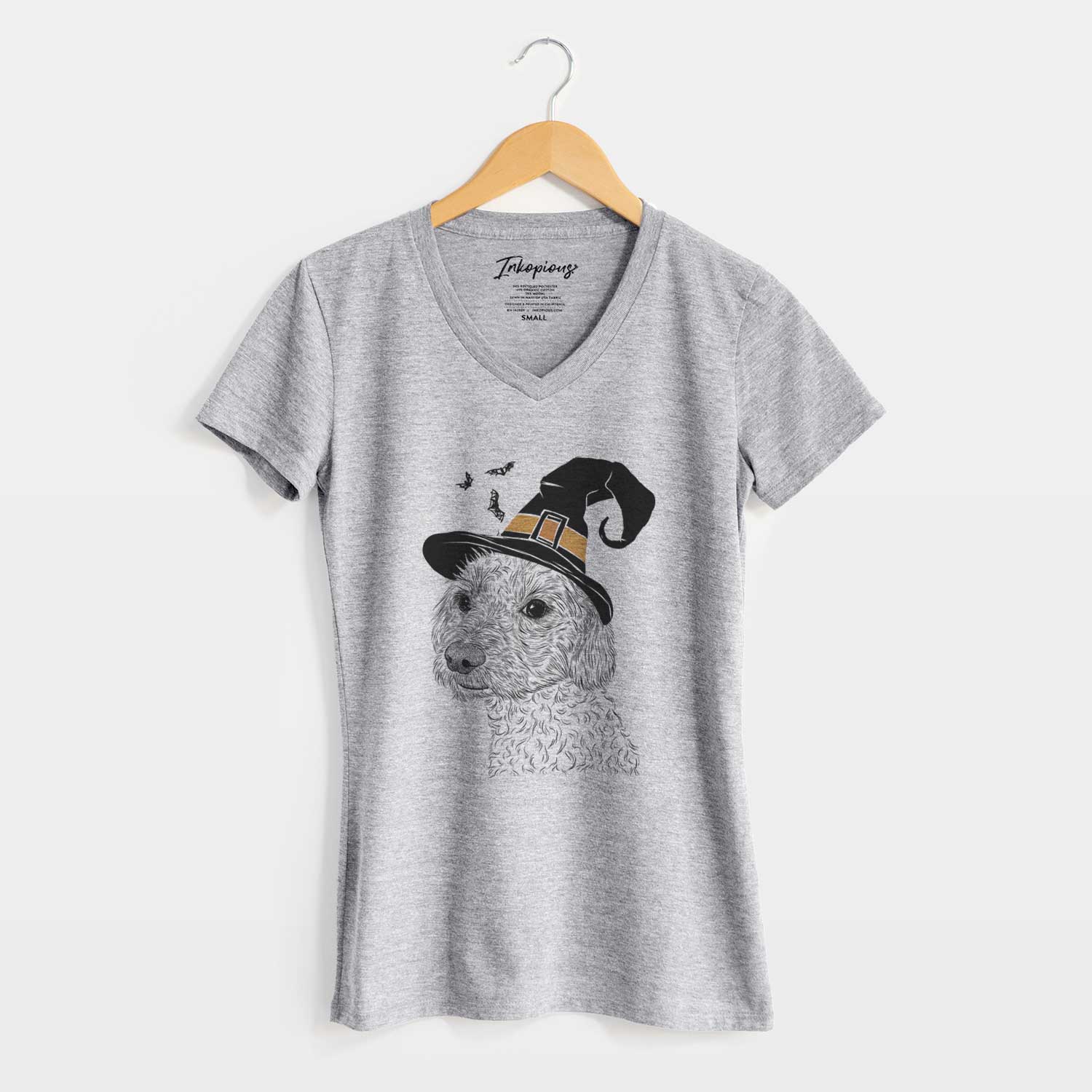 Witch Georgie Boy the Mixed Breed - Women's V-neck Shirt