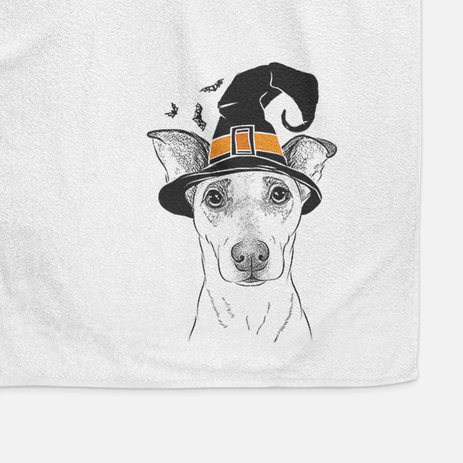 Georgie Rat the Terrier Mix Decorative Hand Towel