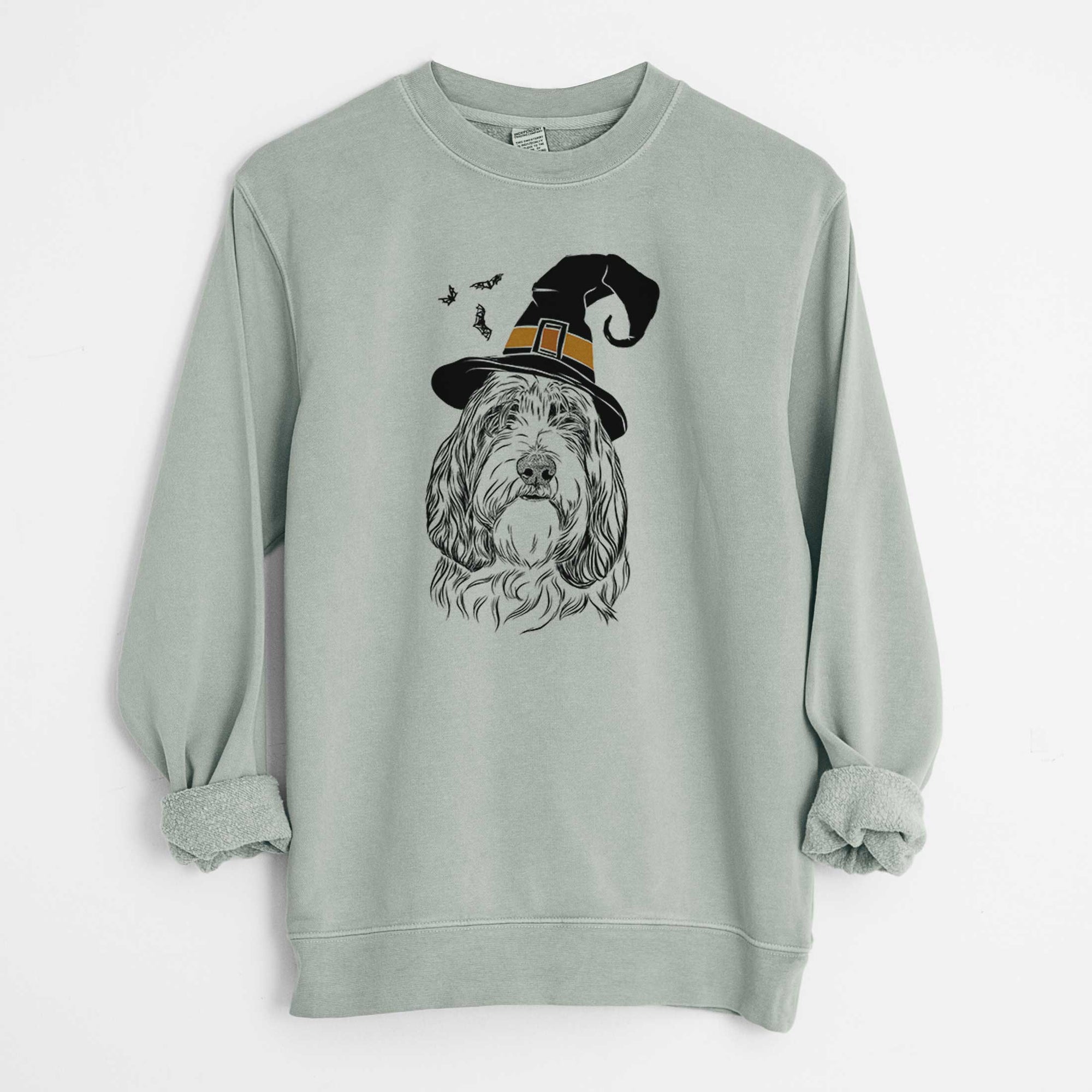 Witch Gerard the Petit Basset Griffon Vendeen - Unisex Pigment Dyed Crew Sweatshirt