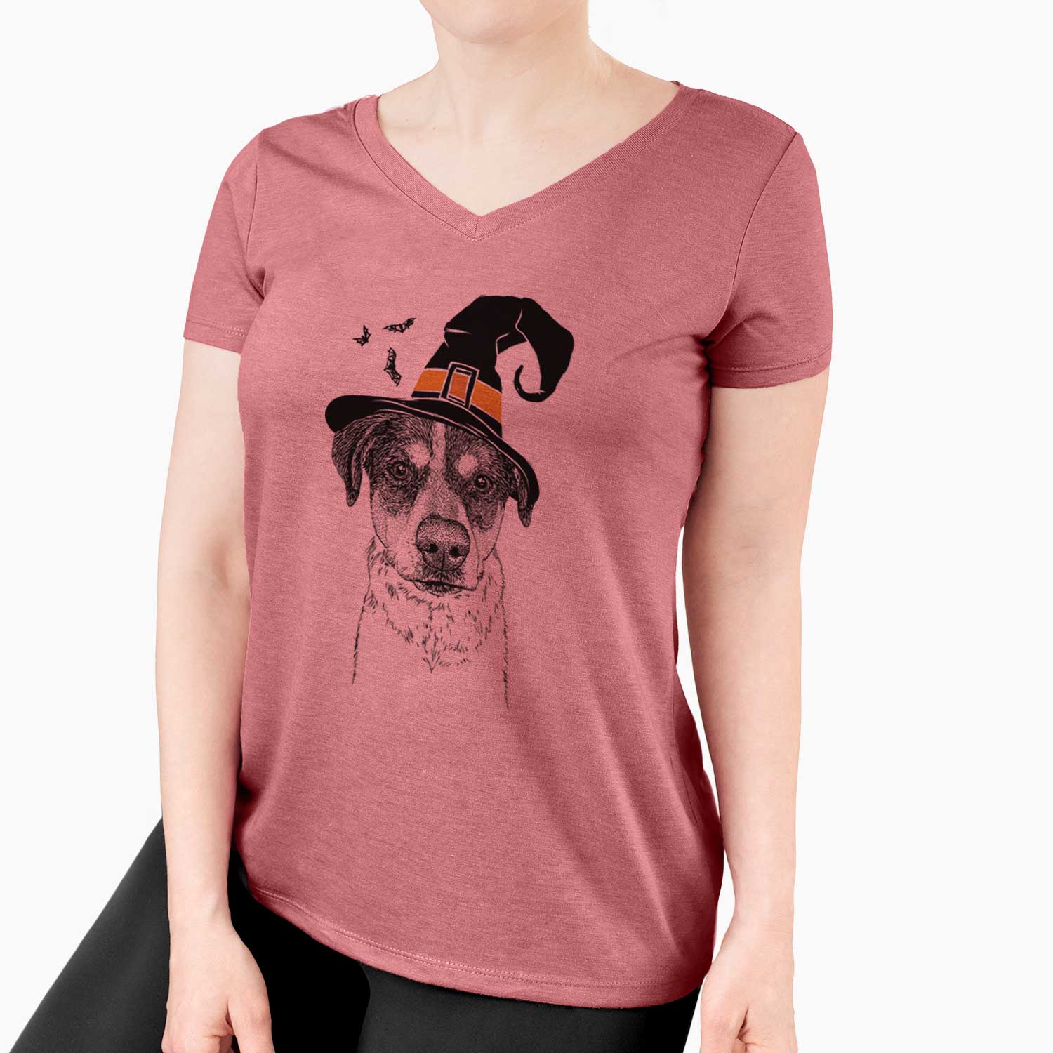 Witch Gertrude the Mixed Breed - Women's V-neck Shirt