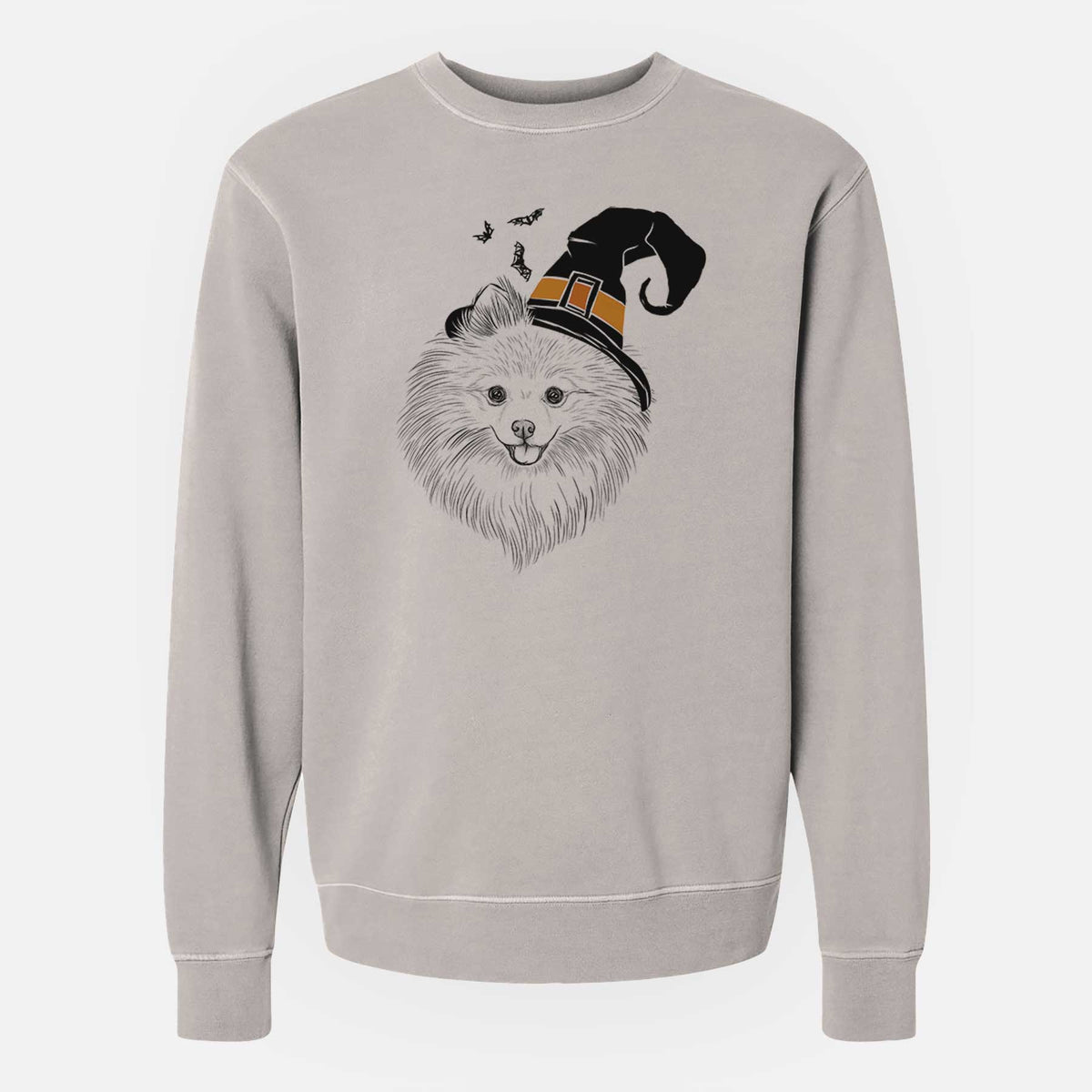 Witch GiGi the Pomeranian - Unisex Pigment Dyed Crew Sweatshirt