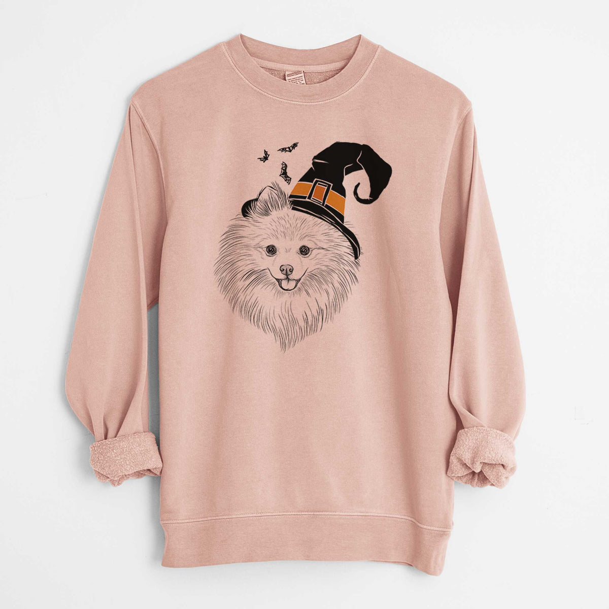 Witch GiGi the Pomeranian - Unisex Pigment Dyed Crew Sweatshirt