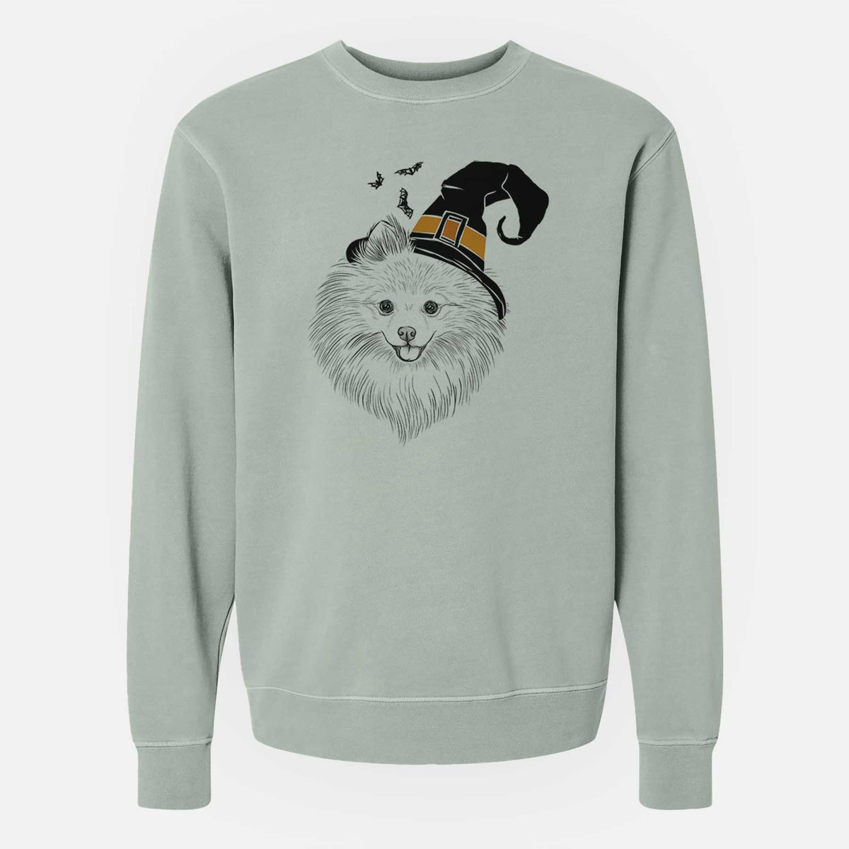 Witch GiGi the Pomeranian - Unisex Pigment Dyed Crew Sweatshirt