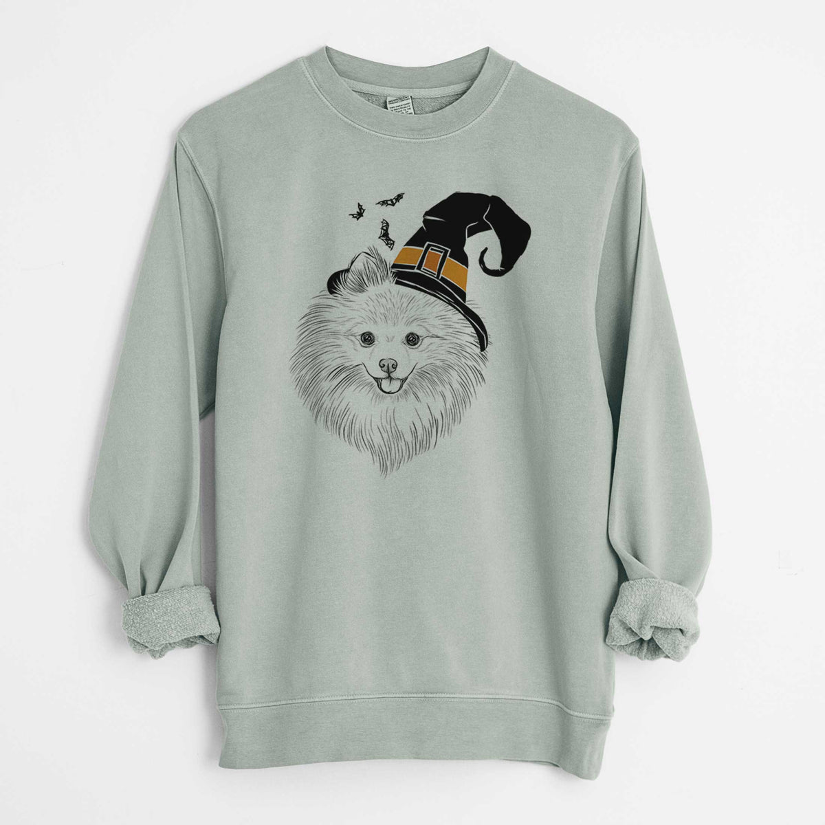 Witch GiGi the Pomeranian - Unisex Pigment Dyed Crew Sweatshirt