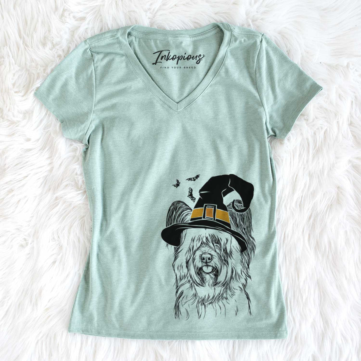 Witch Gideon the Skye Terrier - Women's V-neck Shirt