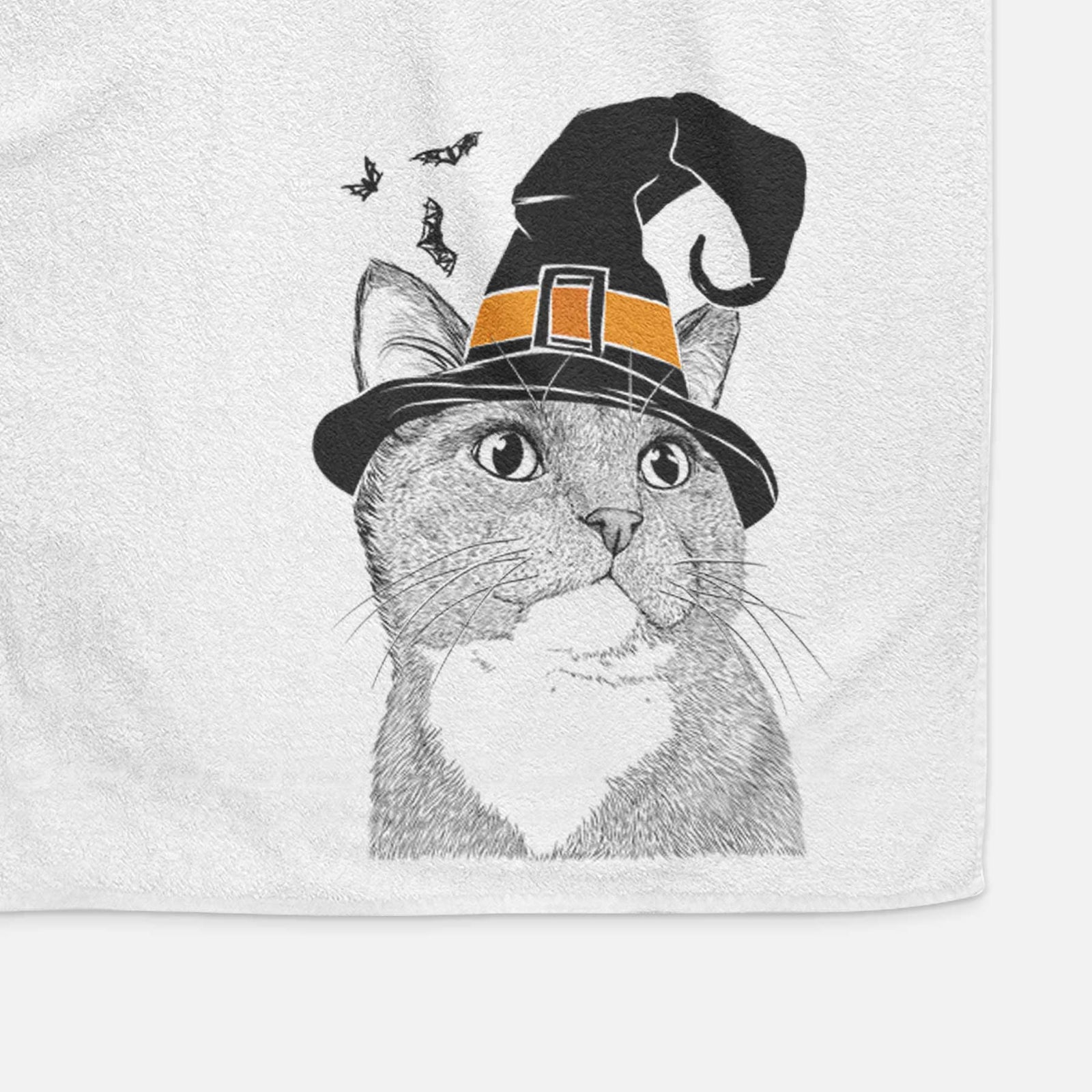 Gizmo the Grey Cat Decorative Hand Towel