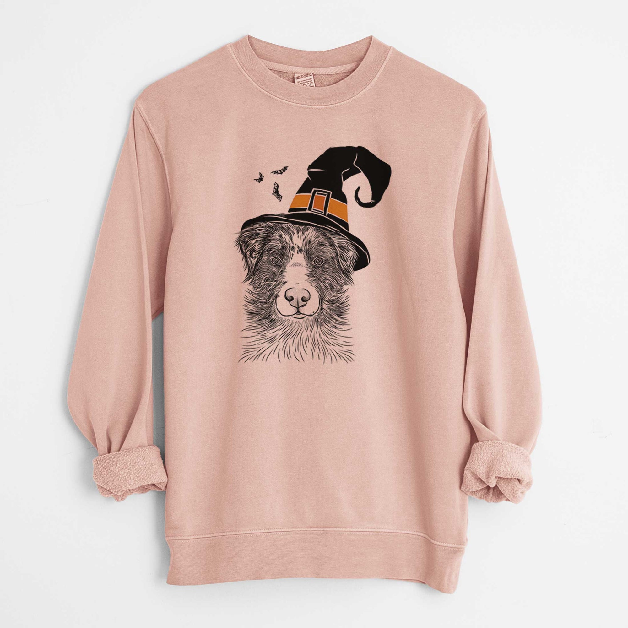 Witch Gram the Australian Shepherd - Unisex Pigment Dyed Crew Sweatshirt