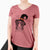 Witch Gram the Australian Shepherd - Women's V-neck Shirt