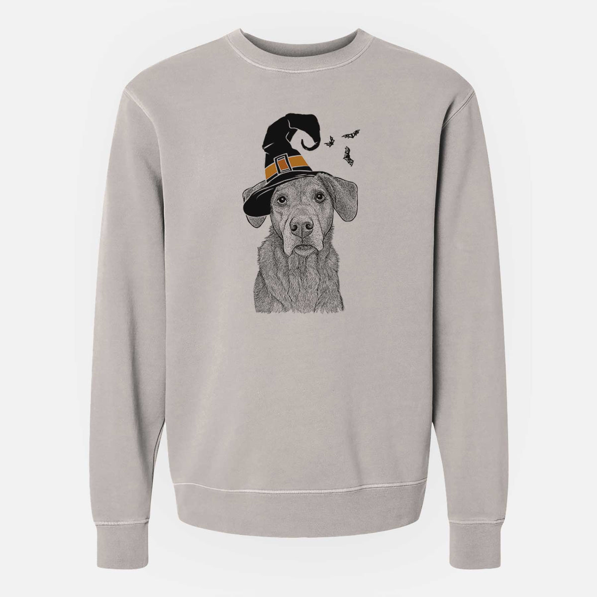 Witch Gravy the Plott Hound Beagle Mix - Unisex Pigment Dyed Crew Sweatshirt