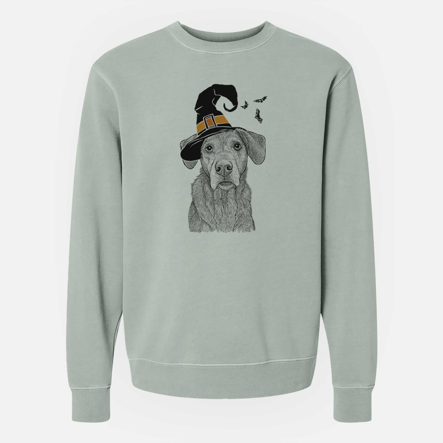 Witch Gravy the Plott Hound Beagle Mix - Unisex Pigment Dyed Crew Sweatshirt