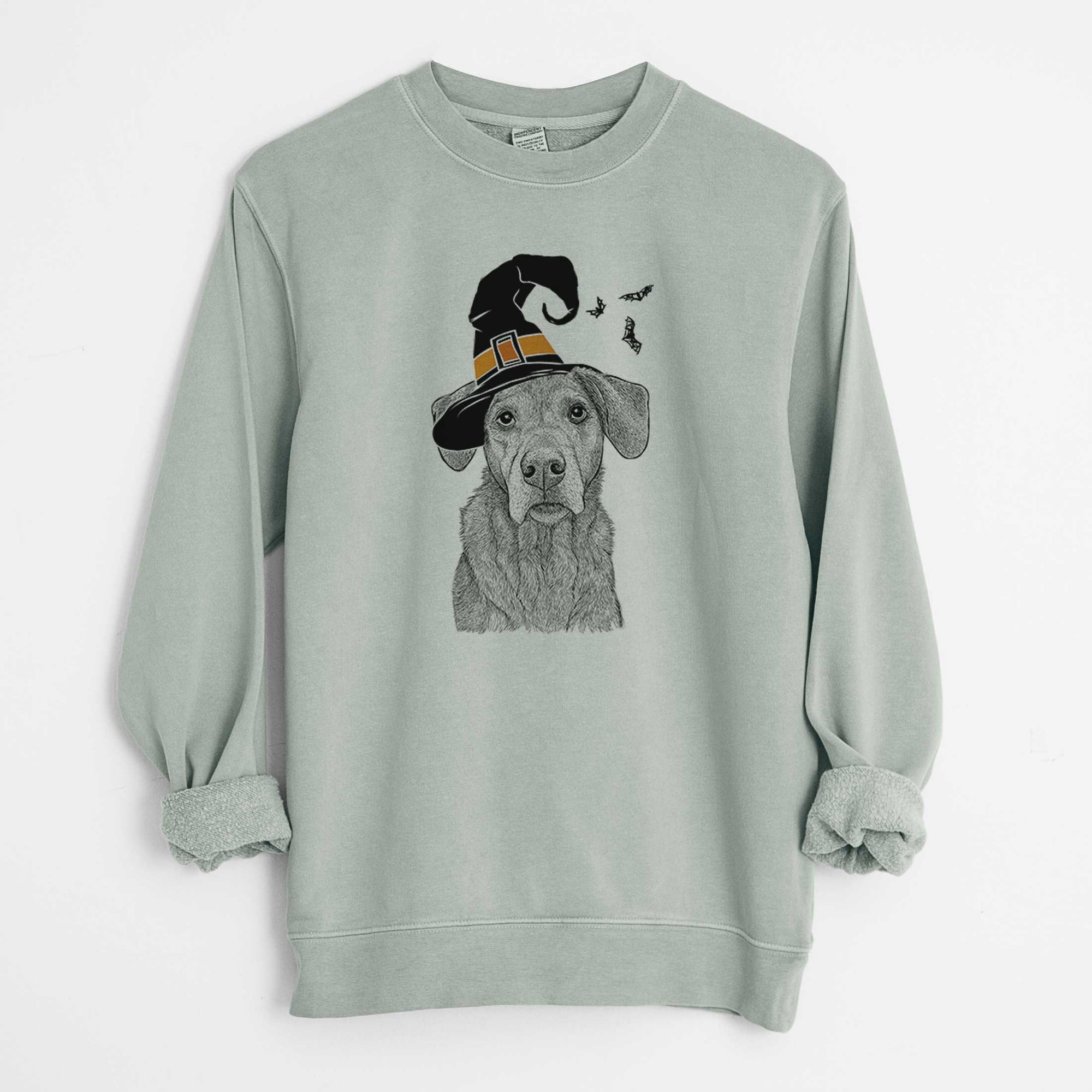 Witch Gravy the Plott Hound Beagle Mix - Unisex Pigment Dyed Crew Sweatshirt