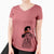 Witch Gravy the Plott Hound Beagle Mix - Women's V-neck Shirt