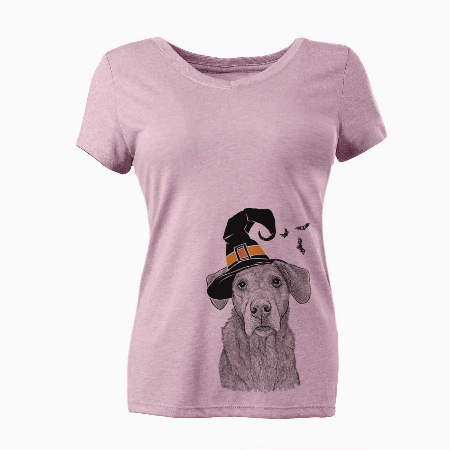 Witch Gravy the Plott Hound Beagle Mix - Women's V-neck Shirt