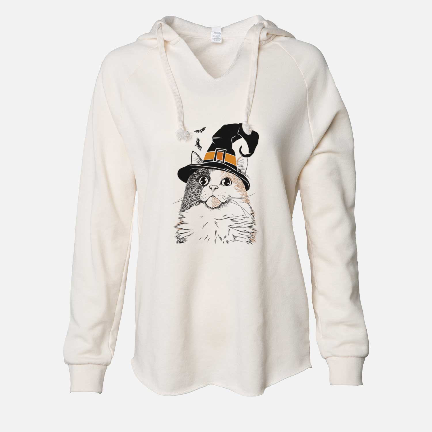 Witch Greta the Calico Cat - Cali Wave Hooded Sweatshirt