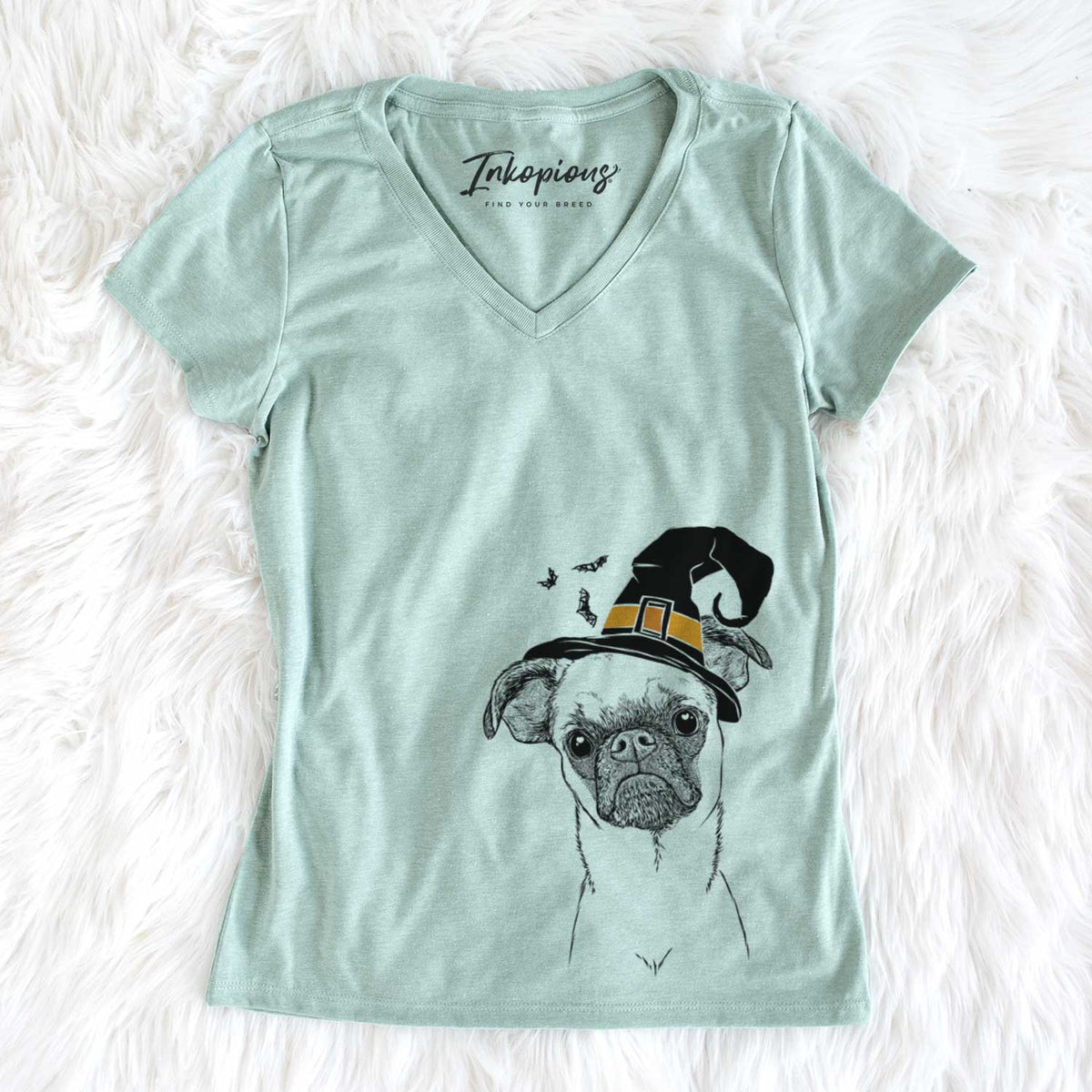 Witch Groot the Brussels Griffon - Women&#39;s V-neck Shirt