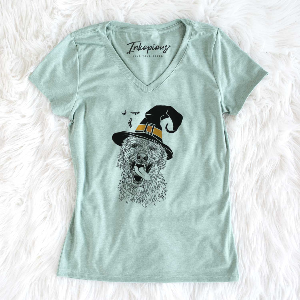 Witch Groot the Irish Wolfhound - Women's V-neck Shirt