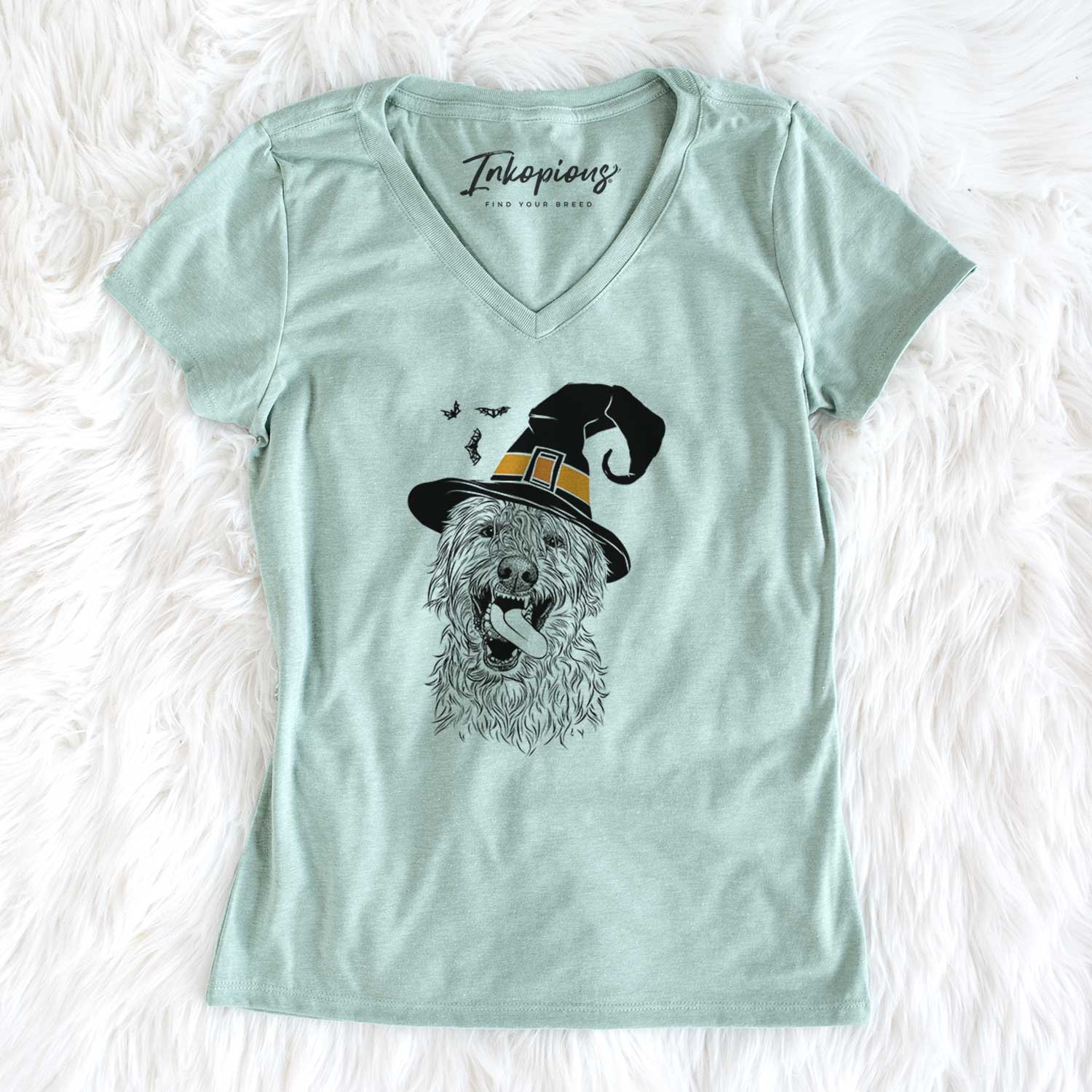 Witch Groot the Irish Wolfhound - Women's V-neck Shirt