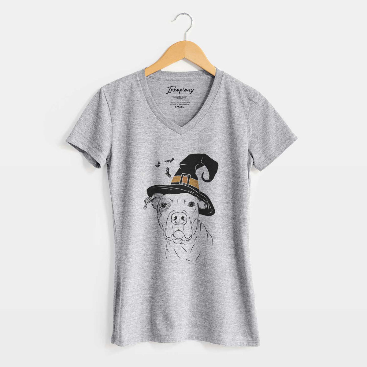 Witch Gummy the Pitbull - Women's V-neck Shirt
