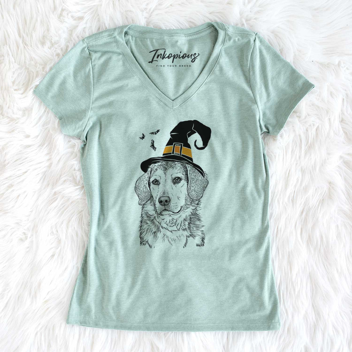 Witch Gunner the Beagle Mix - Women's V-neck Shirt