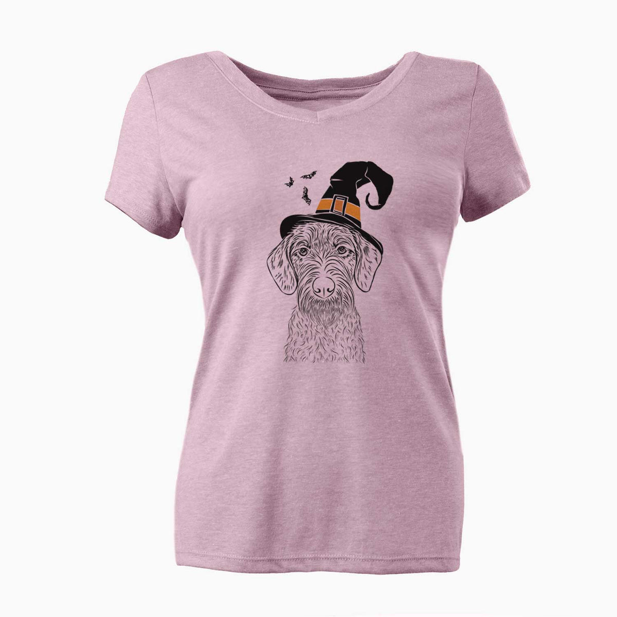 Witch Gus the German Wirehaired Pointer - Women's V-neck Shirt