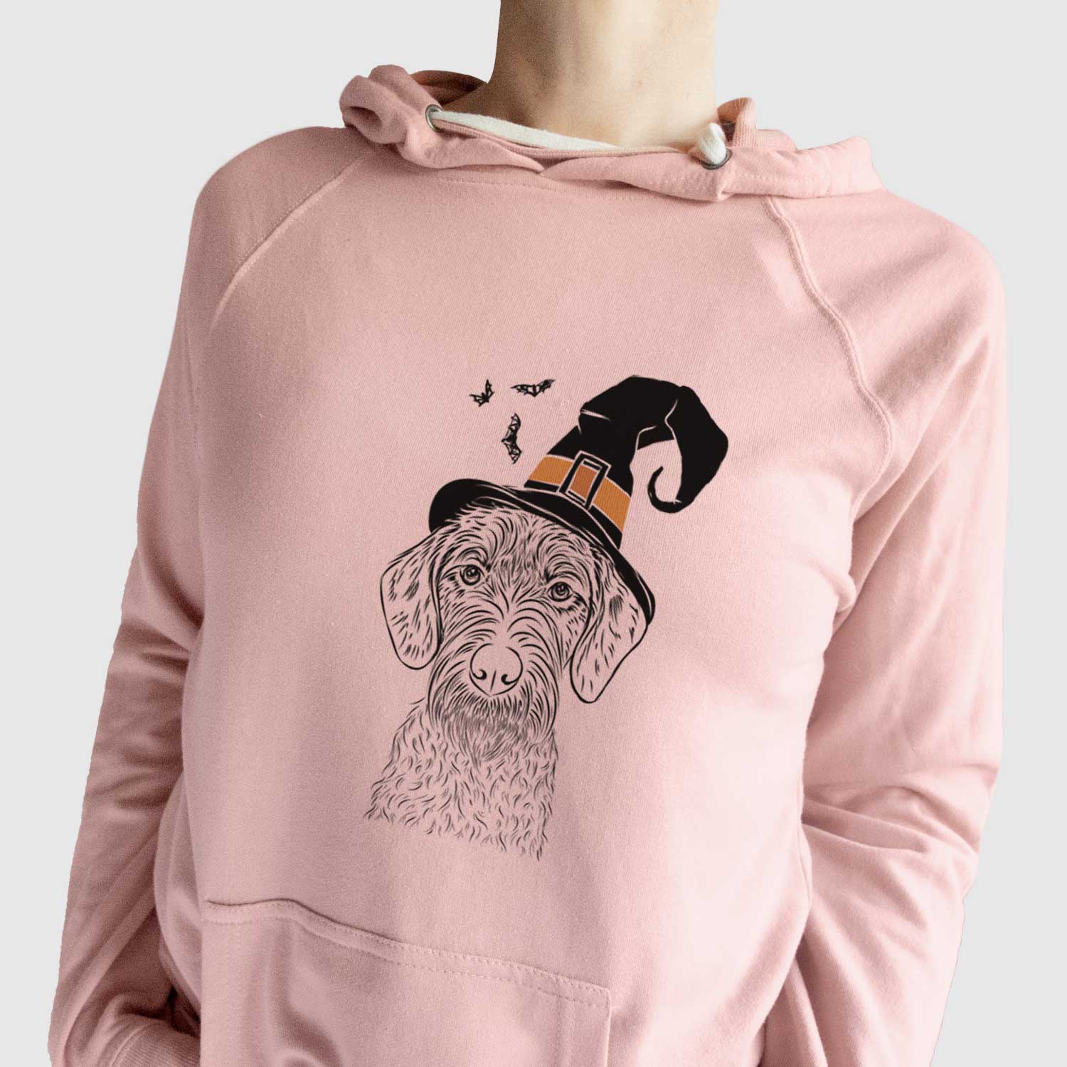 Witch Gus the German Wirehaired Pointer - Unisex Loopback Terry Hoodie
