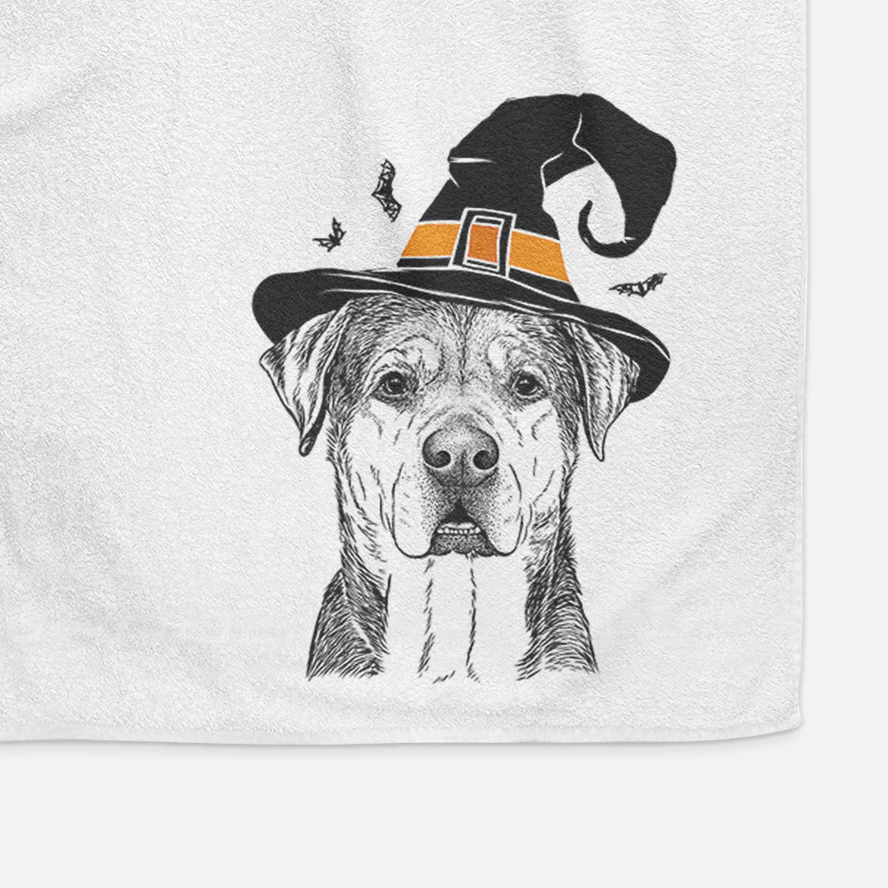 Gus the Rottweiler Mix Decorative Hand Towel