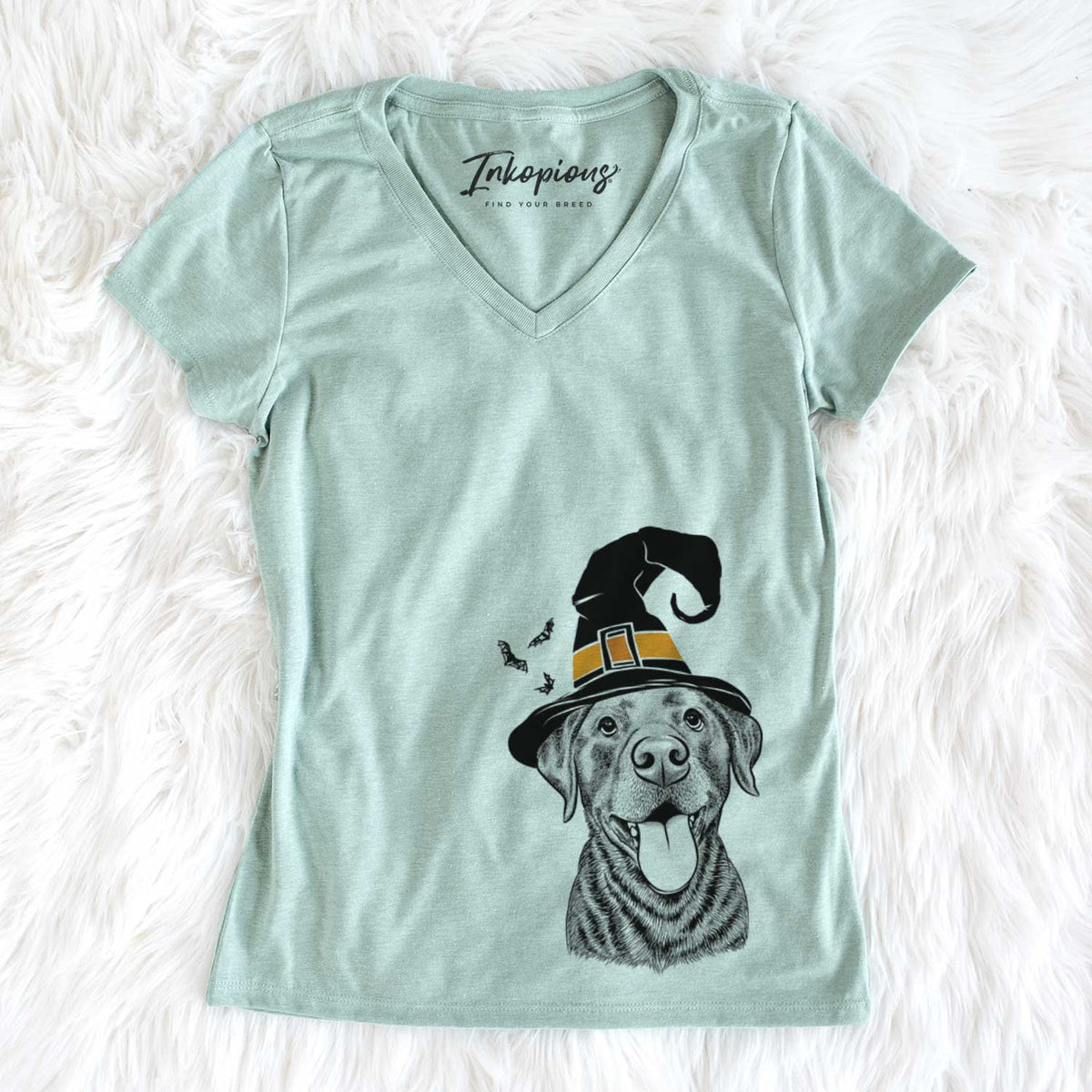 Witch Gwen the Labrador Retriever - Women&#39;s V-neck Shirt