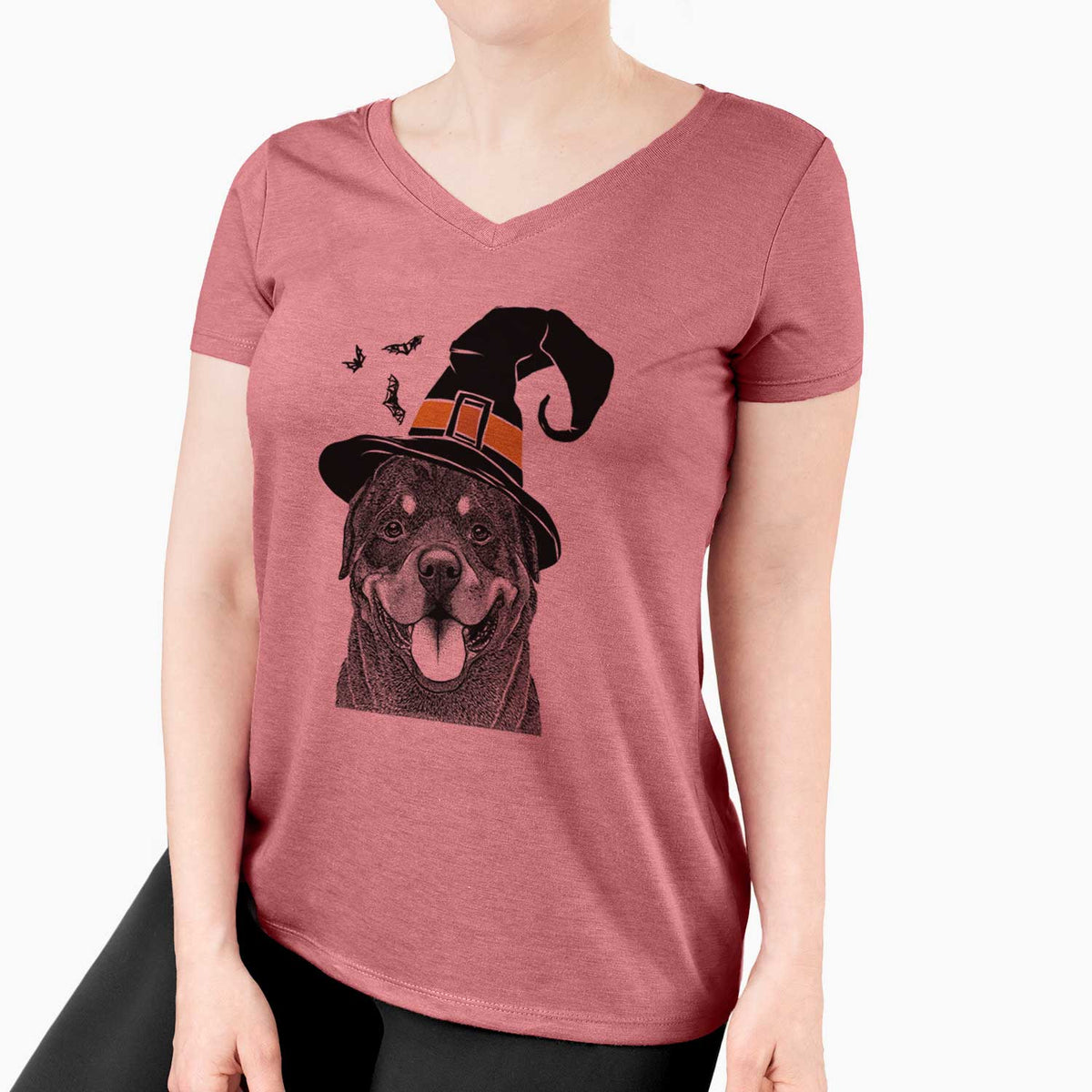 Witch Hagan the Rottweiler - Women's V-neck Shirt