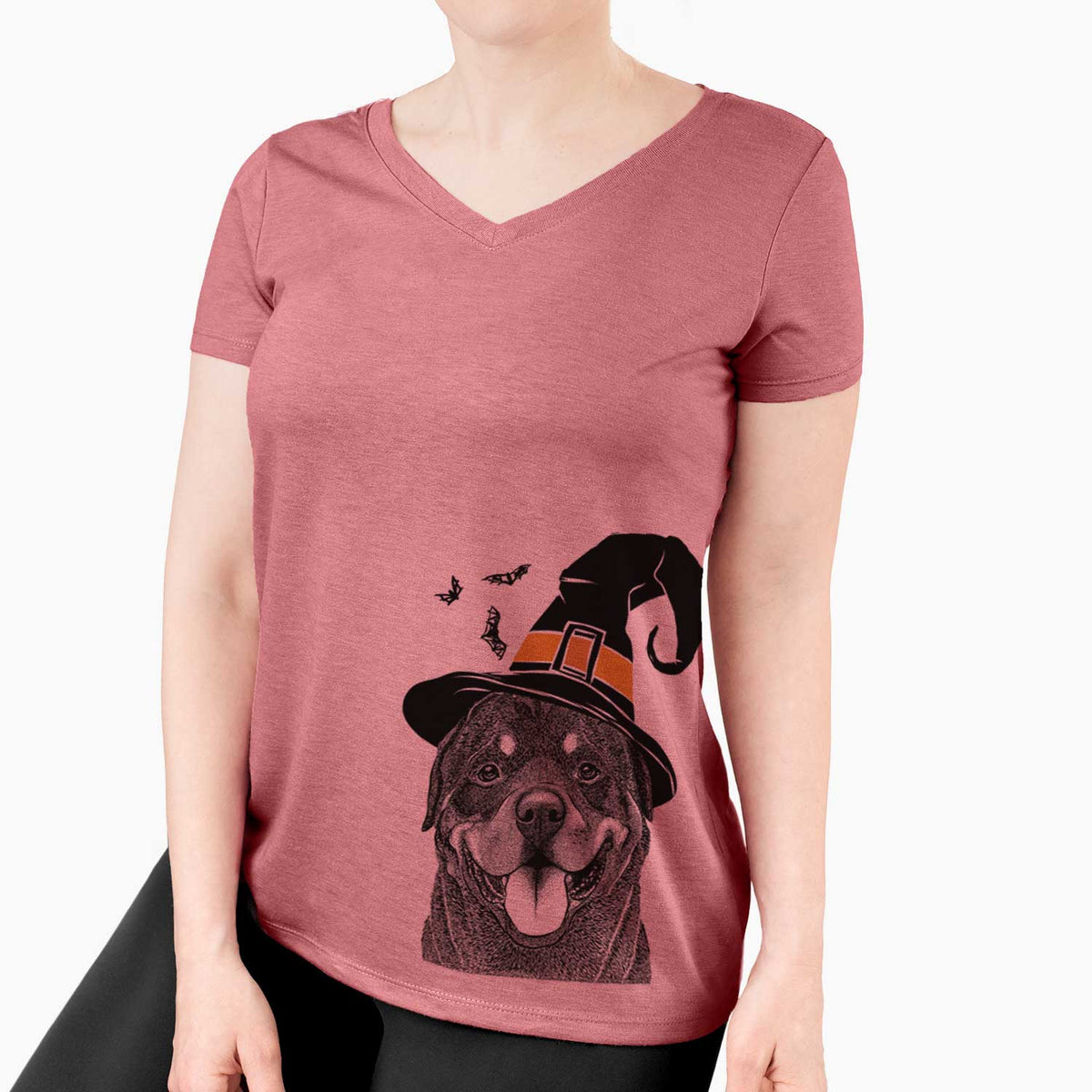 Witch Hagan the Rottweiler - Women's V-neck Shirt