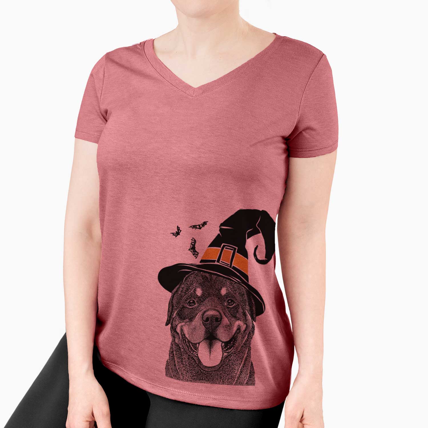 Witch Hagan the Rottweiler - Women's V-neck Shirt