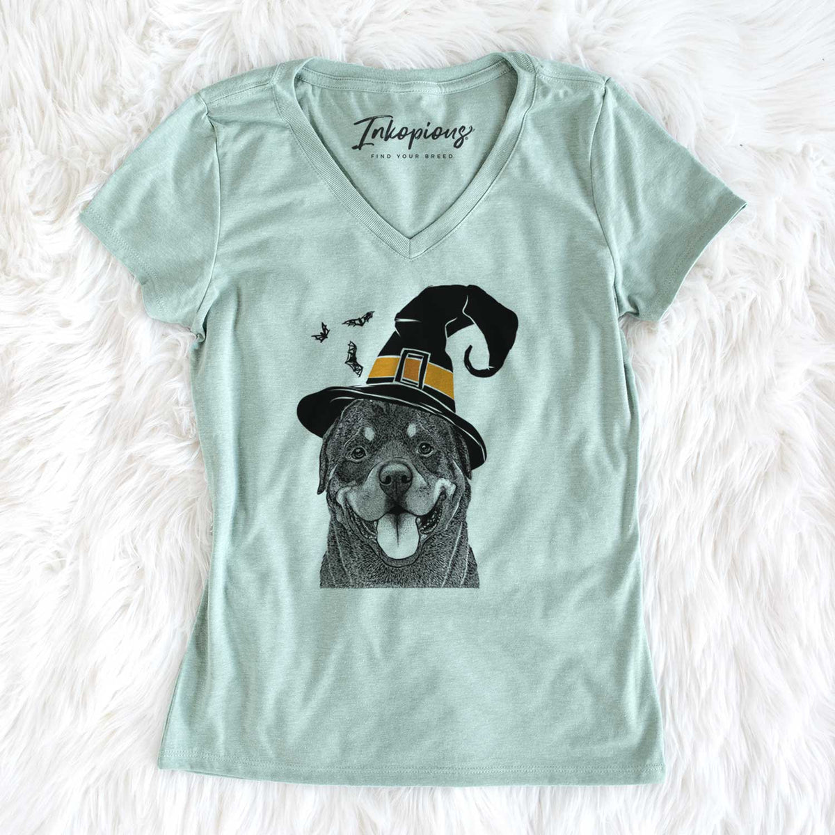 Witch Hagan the Rottweiler - Women's V-neck Shirt