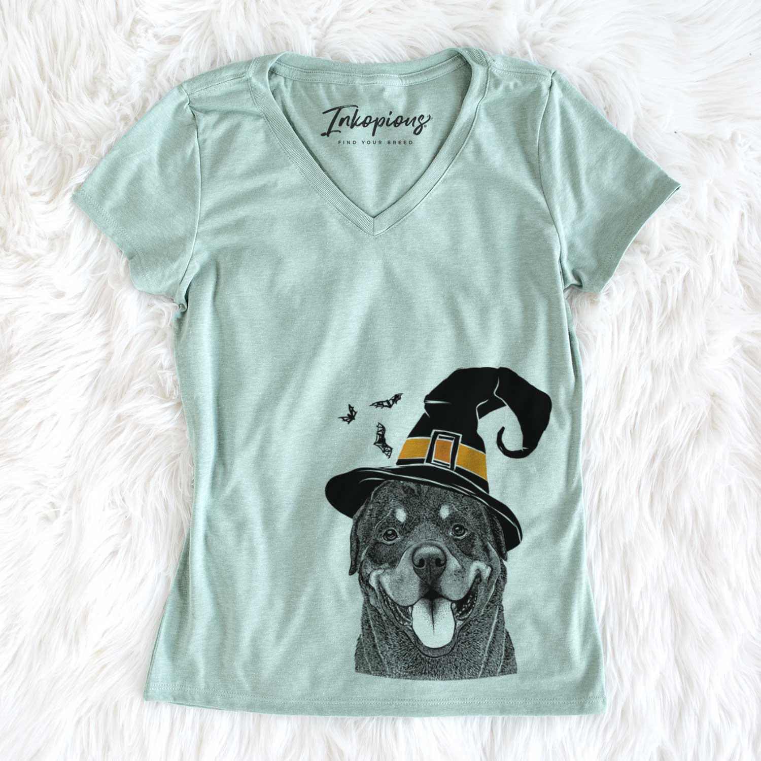 Witch Hagan the Rottweiler - Women's V-neck Shirt