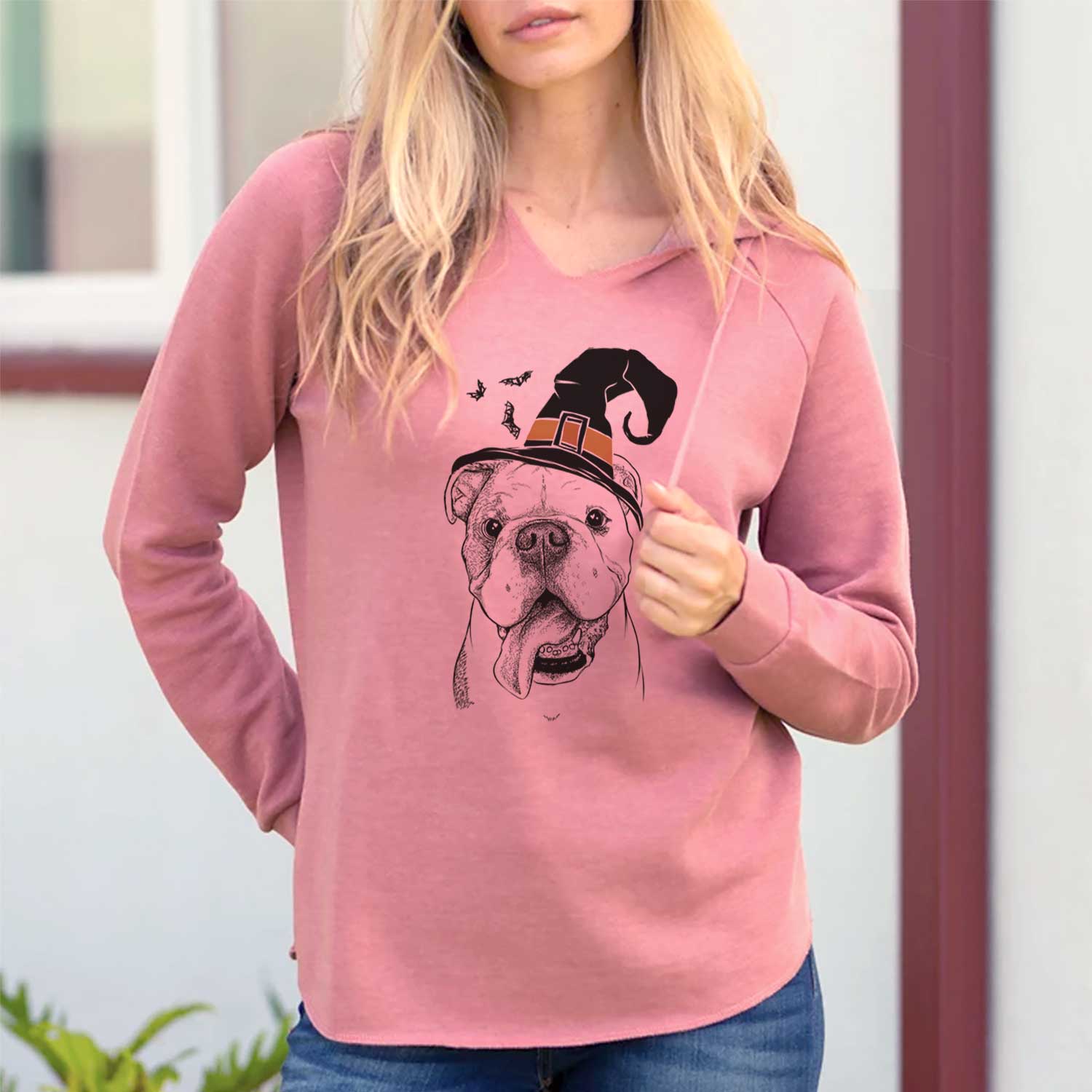 Witch Hank the English Bulldog - Cali Wave Hooded Sweatshirt