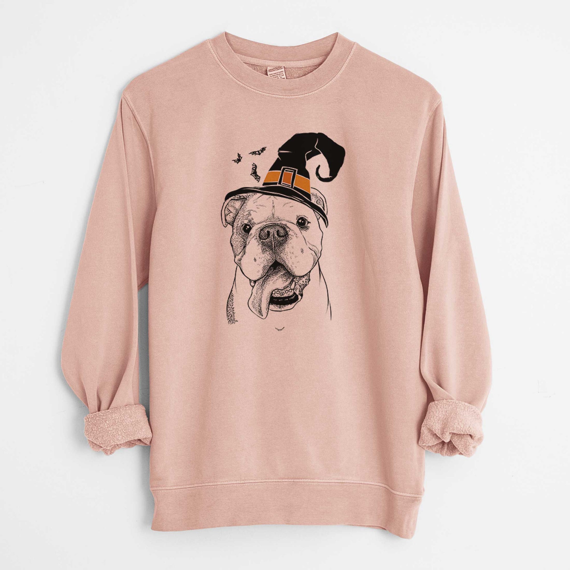 Witch Hank the English Bulldog - Unisex Pigment Dyed Crew Sweatshirt