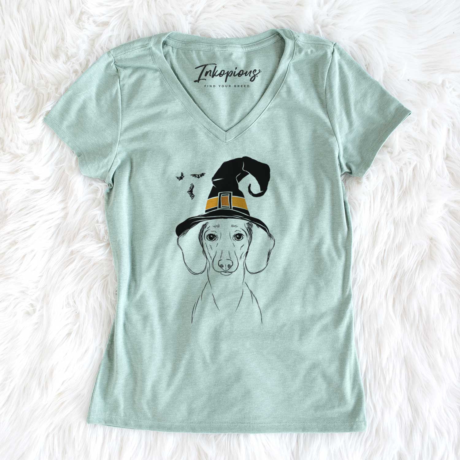 Witch Hans the Dachshund - Women's V-neck Shirt