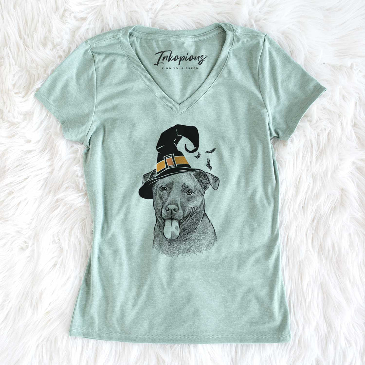 Witch Harbor the Mixed Breed - Women's V-neck Shirt