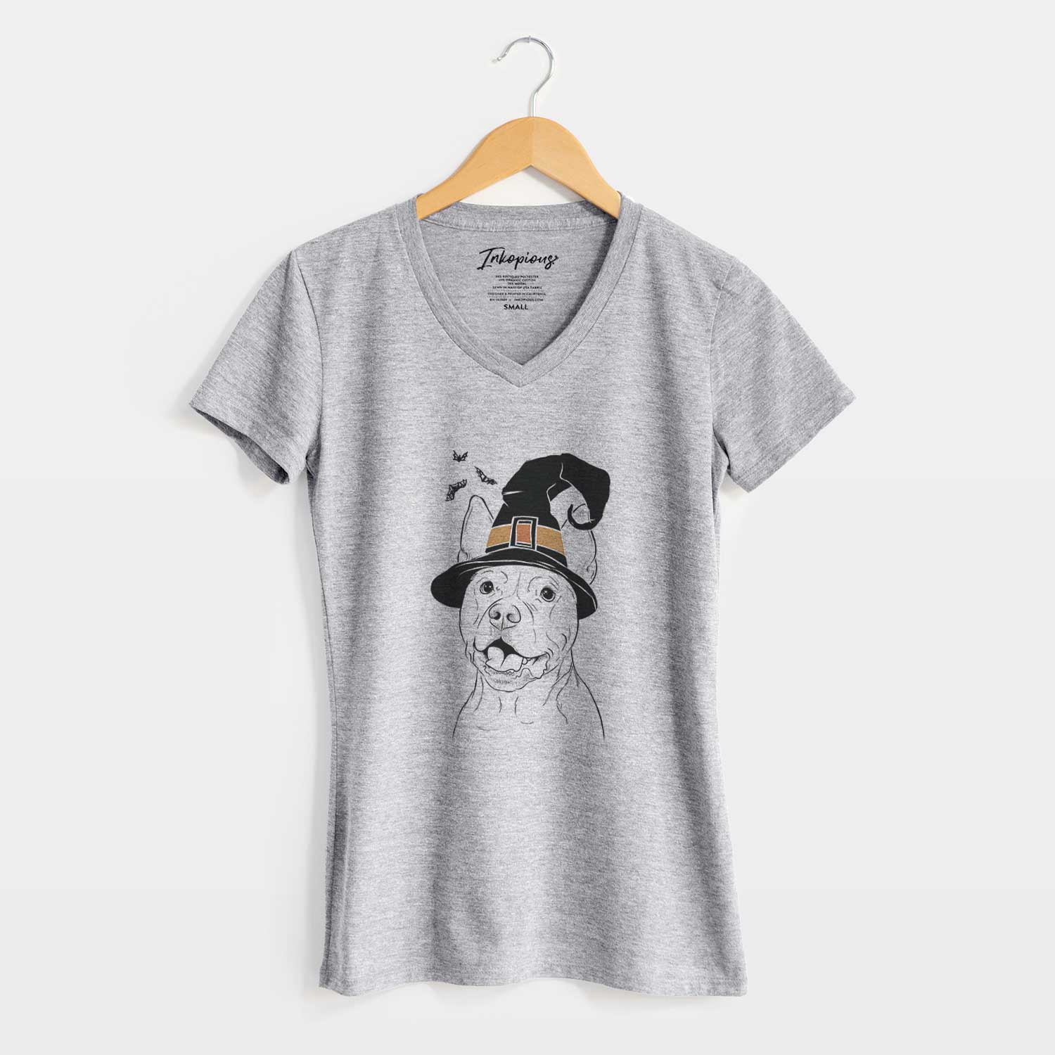 Witch Harley the Pitbull - Women's V-neck Shirt
