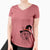 Witch Harry the Mixed Breed Puppy - Women's V-neck Shirt