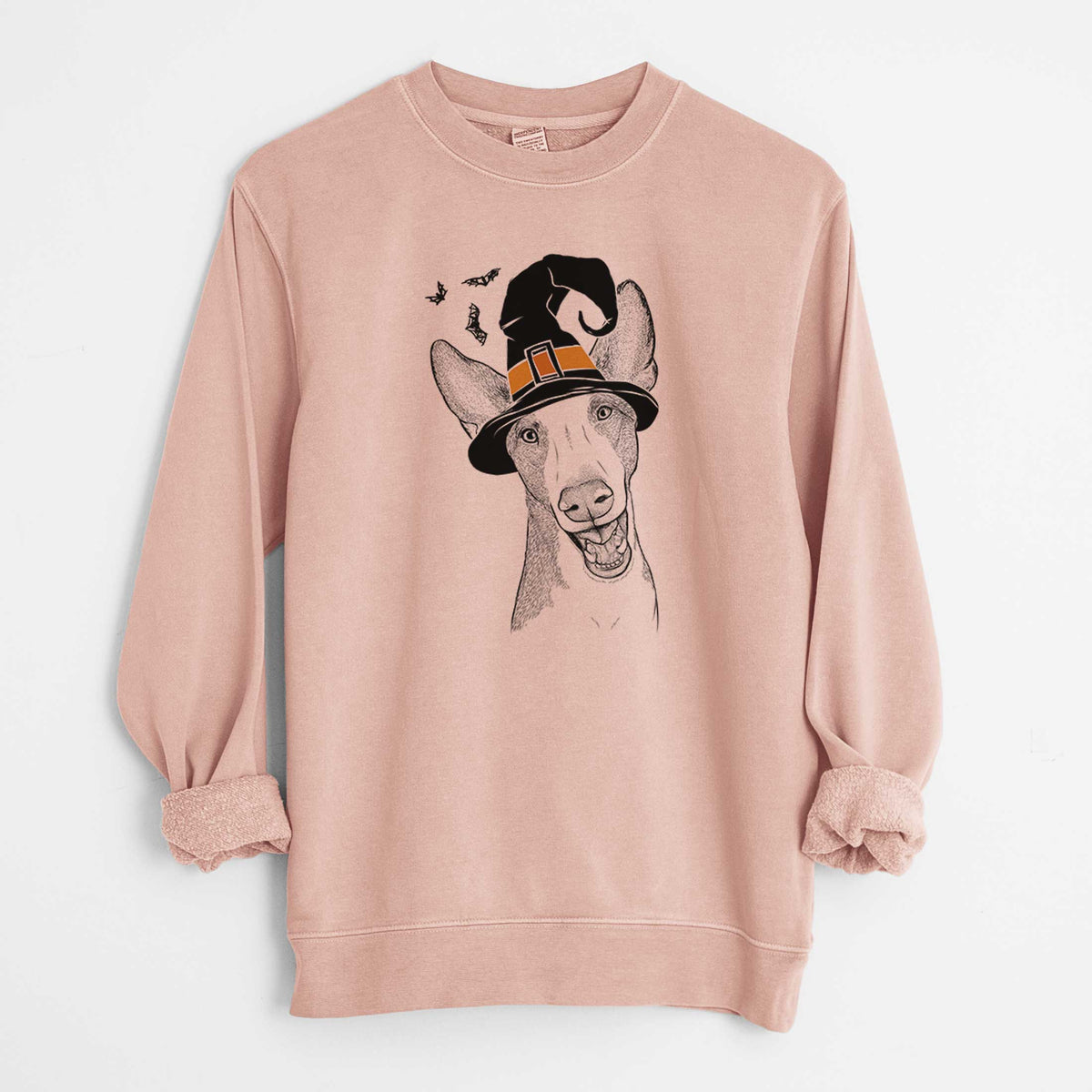 Witch Havok the Ibizan Hound - Unisex Pigment Dyed Crew Sweatshirt