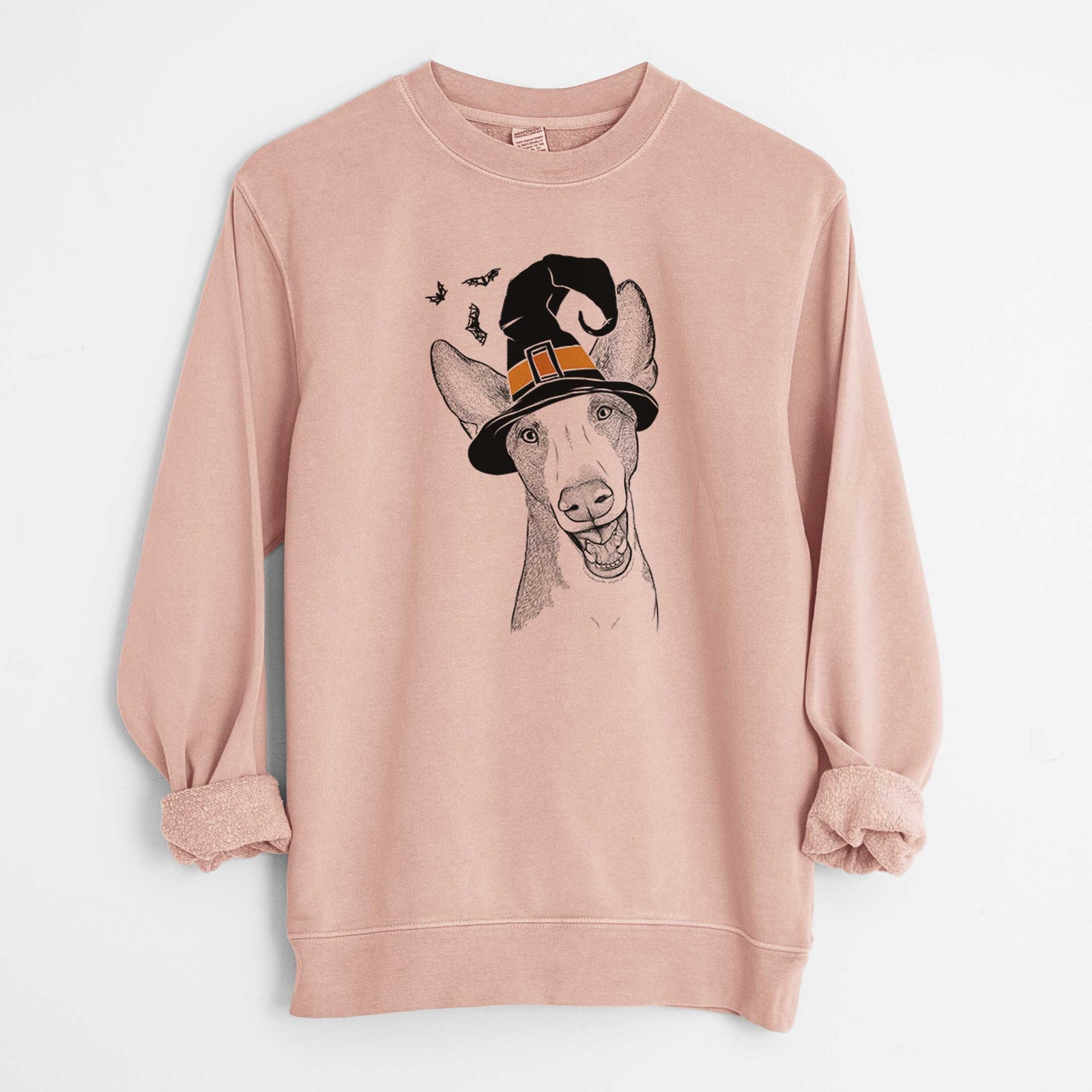 Witch Havok the Ibizan Hound - Unisex Pigment Dyed Crew Sweatshirt