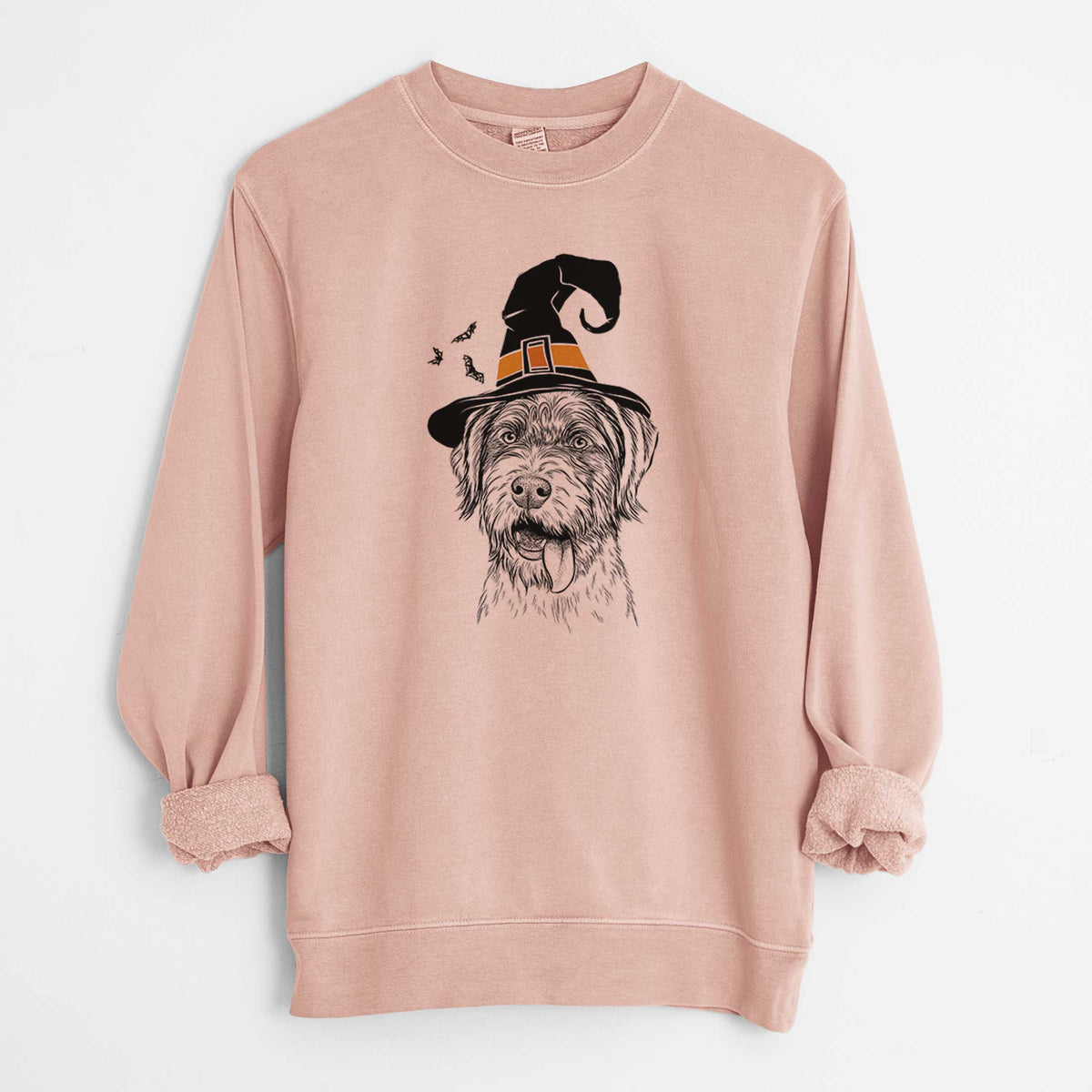 Witch Hazel the German Wirehaired Pointer Mix - Unisex Pigment Dyed Crew Sweatshirt