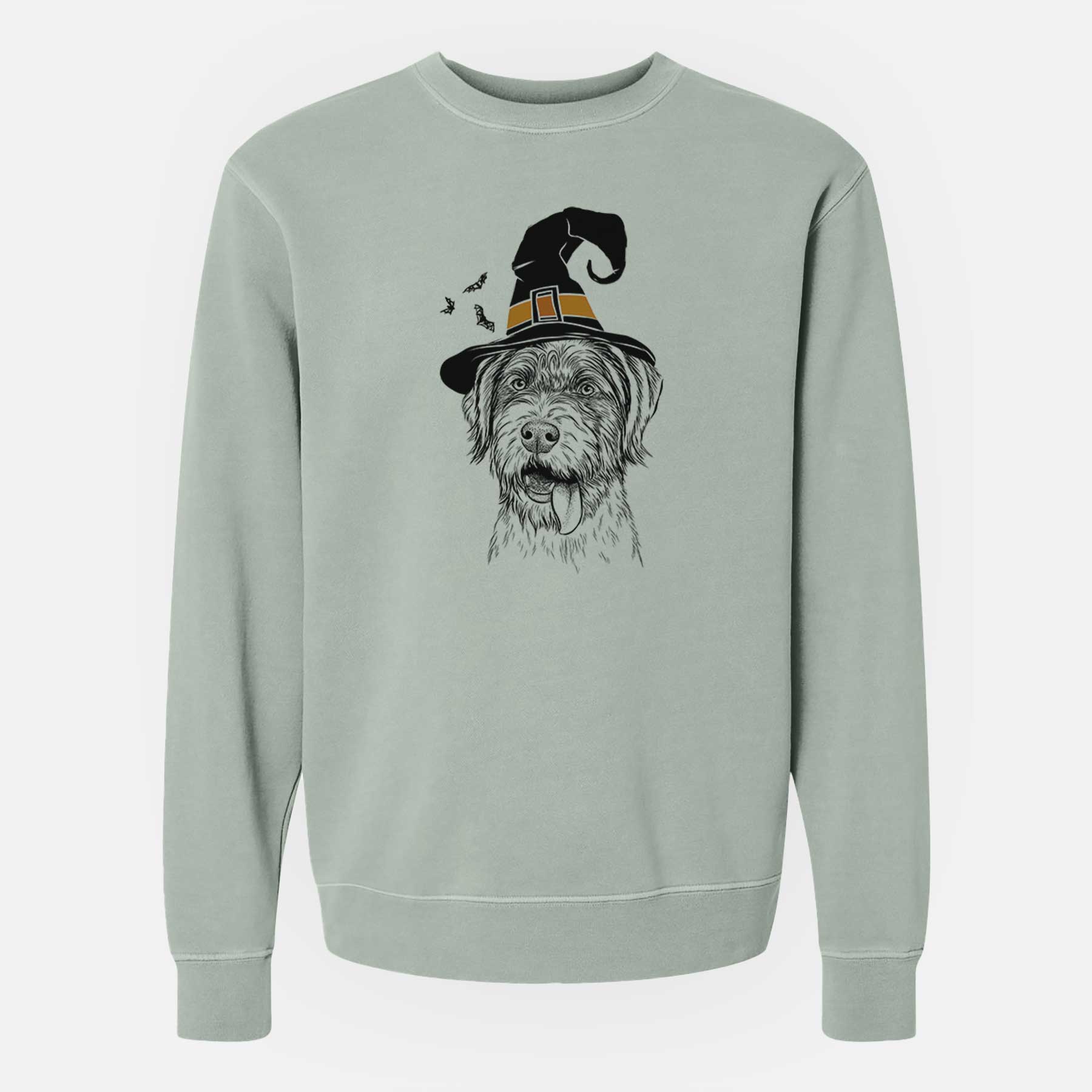 Witch Hazel the German Wirehaired Pointer Mix - Unisex Pigment Dyed Crew Sweatshirt