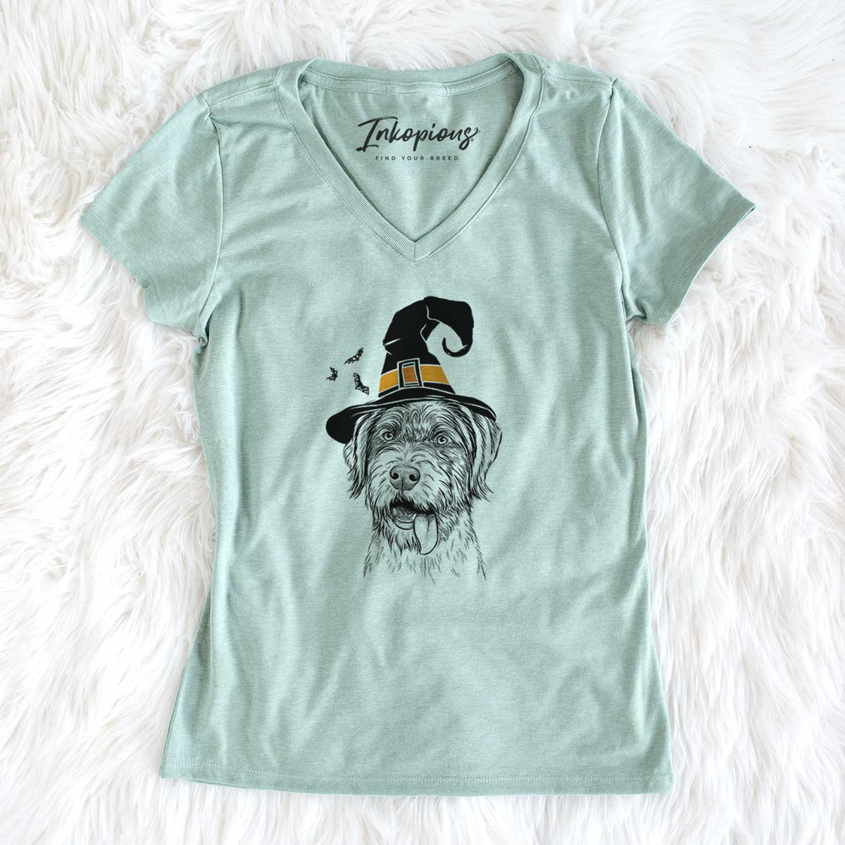 Witch Hazel the German Wirehaired Pointer Mix - Women's V-neck Shirt