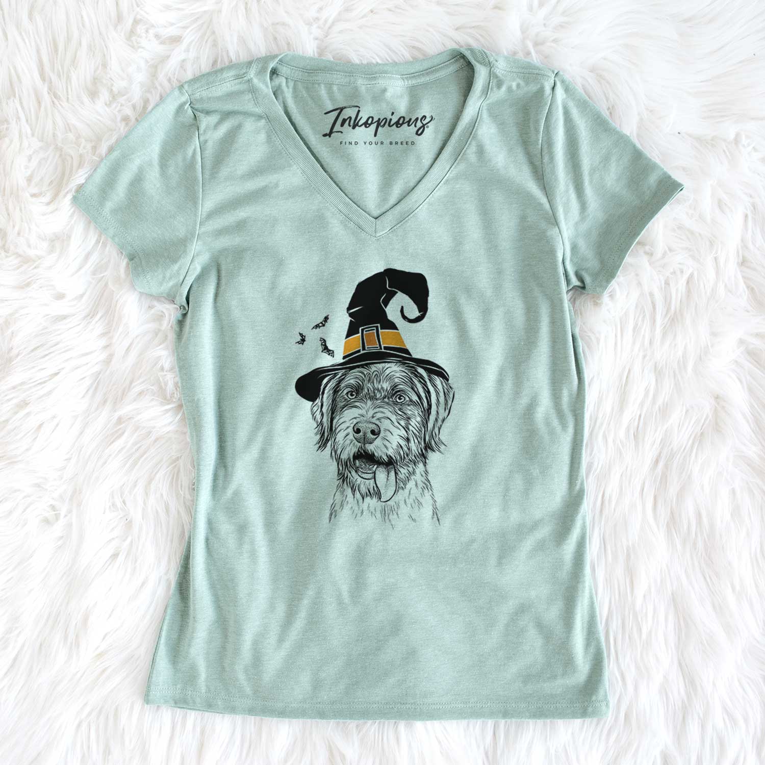 Witch Hazel the German Wirehaired Pointer Mix - Women's V-neck Shirt