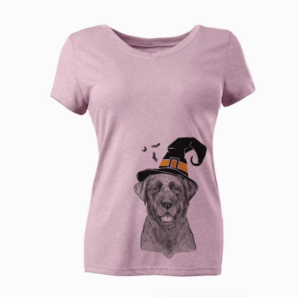 Witch Heath the Black Lab - Women's V-neck Shirt