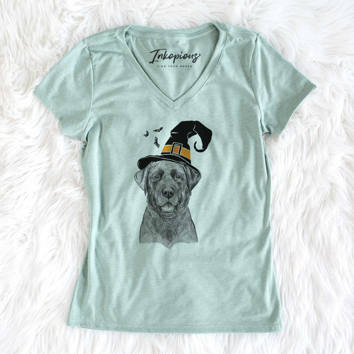 Witch Heath the Black Lab - Women's V-neck Shirt