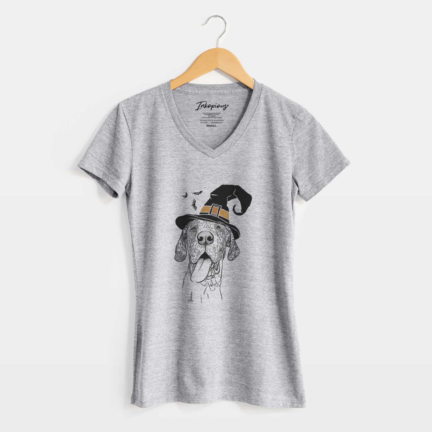 Witch Hennessey the Great Dane - Women's V-neck Shirt