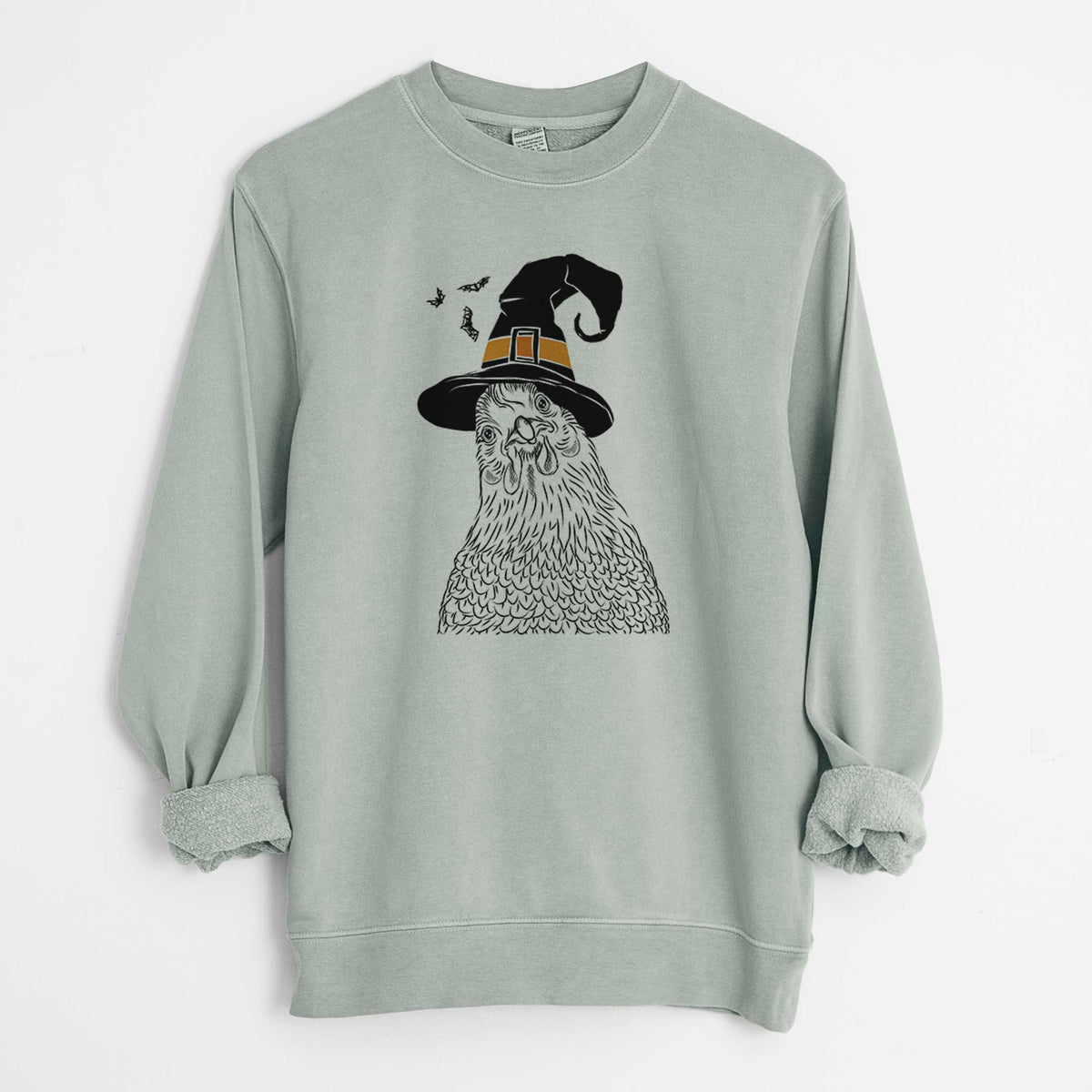 Witch Henrietta the Chicken - Unisex Pigment Dyed Crew Sweatshirt