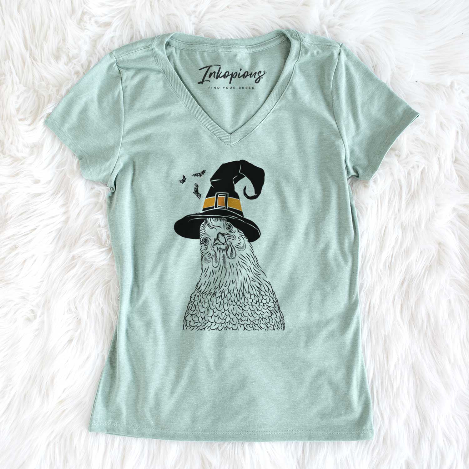 Witch Henrietta the Chicken - Women's V-neck Shirt